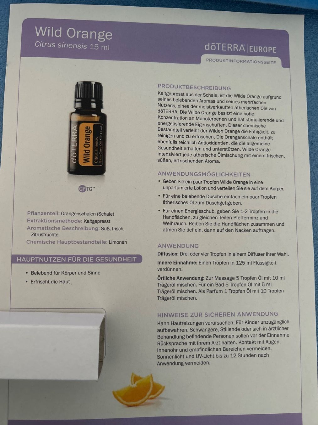 Doterra Ätherische Öle: DoTerra wild orange OVP ätherisches Öl – Neu und originalverpackt aus Allschwil von meeresperle 1