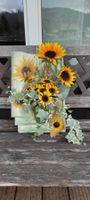 Dekoration Sonnenblumen original Dachziegel