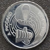 5 Fr. Gedenkmünze von 1984 Auguste Piccard mit Zertifikat