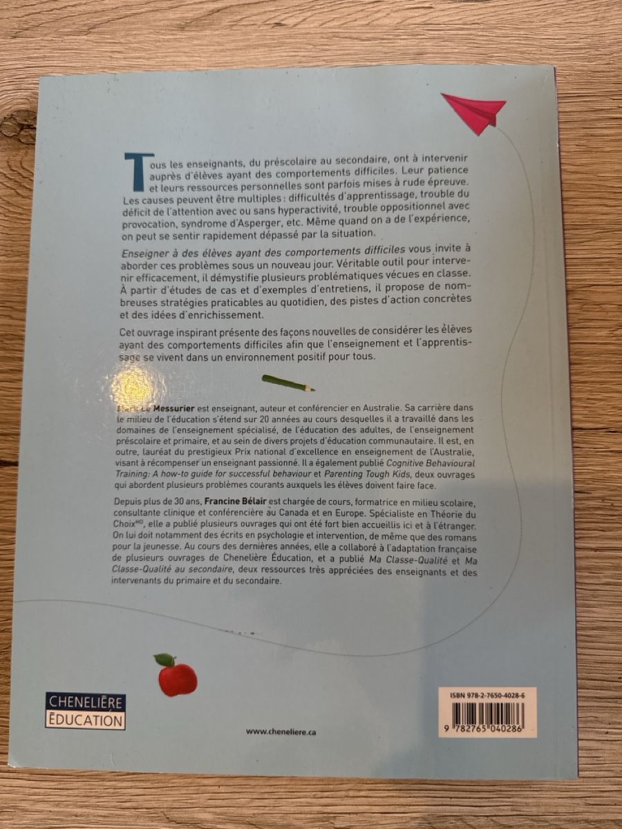 Libri: Enseigner à des élèves ayant des comportements difficiles – Nuovo e nell'imballaggio originale da Genève venduto da DoualS 1
