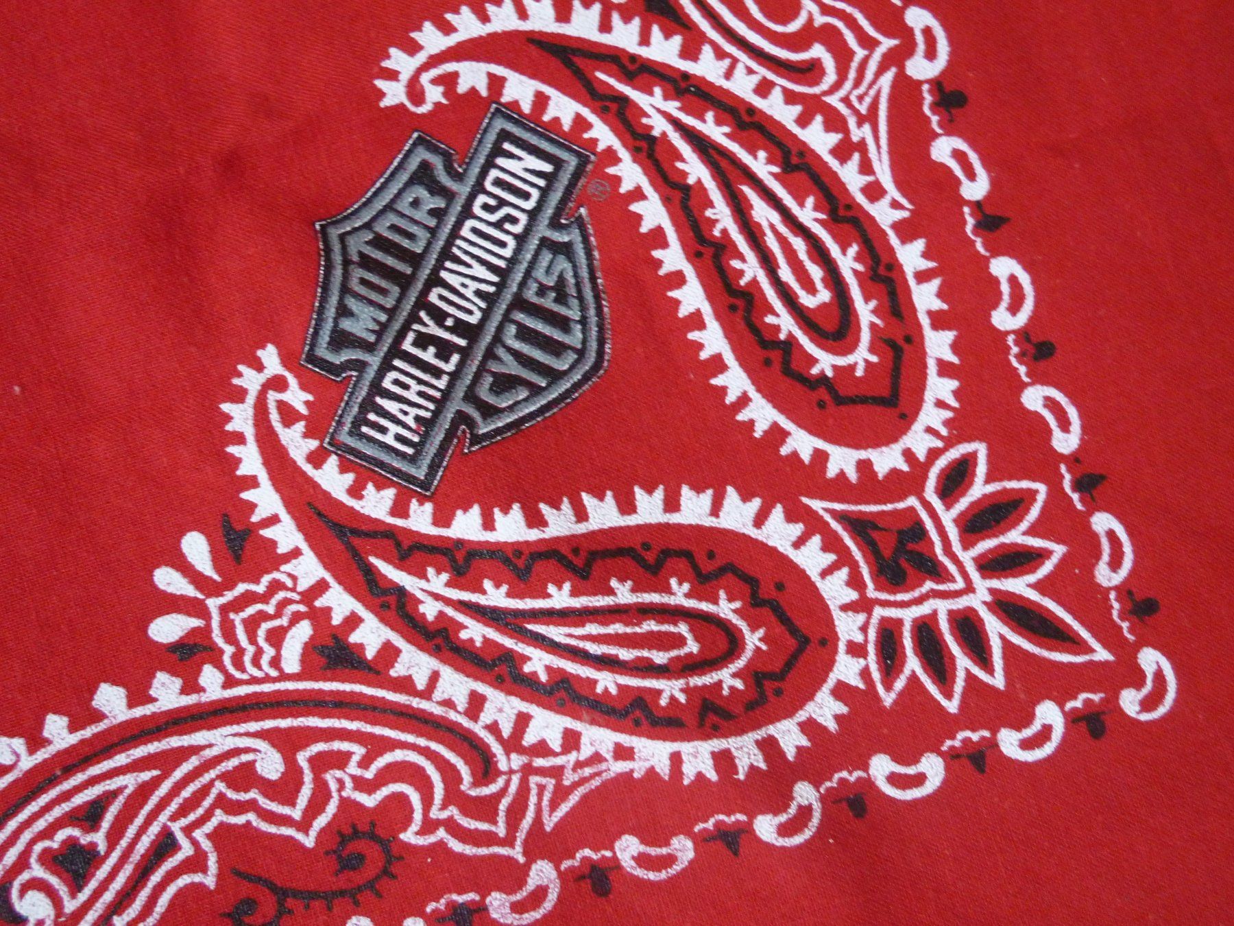 Foulard & Sciarpe: rotes Harley Davidson Tuch  von Amerika – Usato da Dättlikon venduto da Mamakuga 2