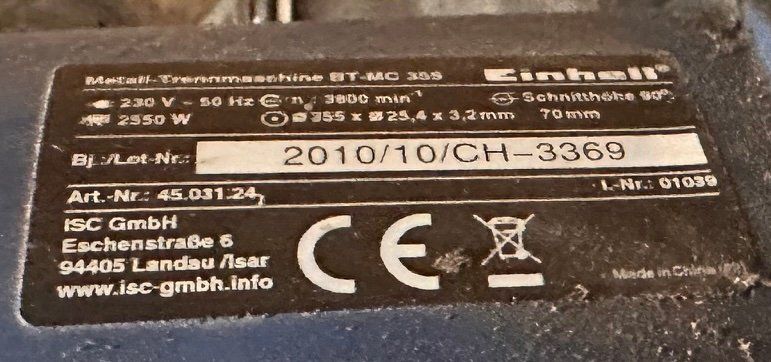 Sägen: Einhell Metallsäge – Gebraucht aus Zürich von Werfas 2