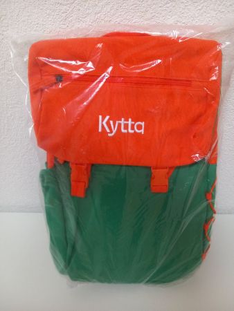 Kytta Rucksack orange/grün mit div. Reisverschluss-Fächern