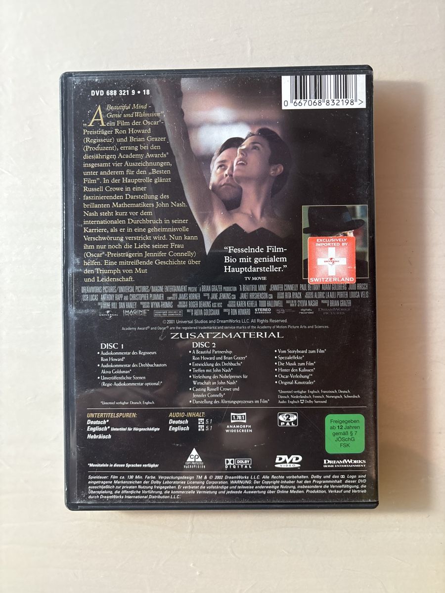 Tutti i DVDs: A Beautiful Mind – Usato da Ruswil venduto da Slivio_ 1