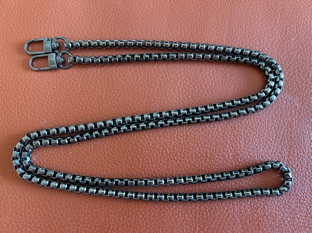 Dunkelbraunes (Damier Ebene / DE) Lederband Für LV Pochette