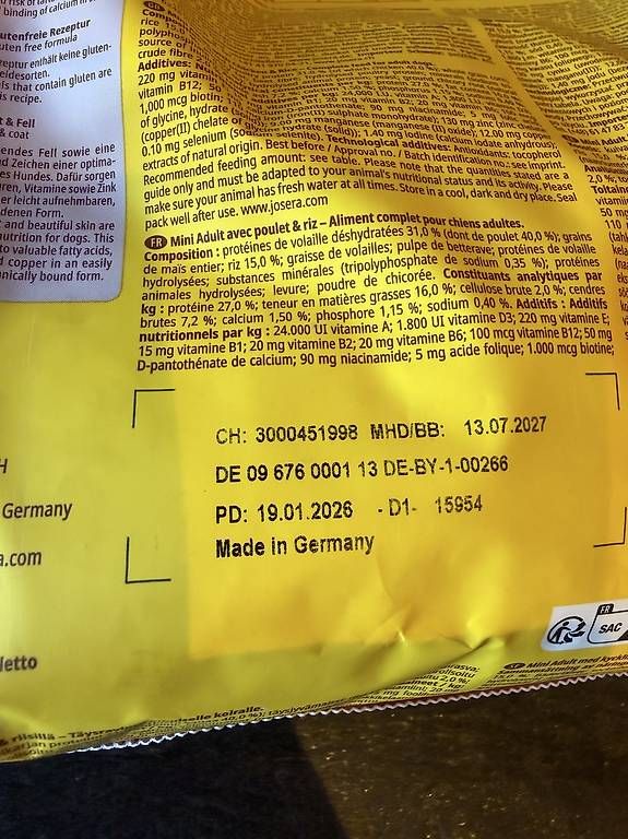 Mangimi: Josera Hundefutter – Nuovo e nell'imballaggio originale da Schönholzerswilen venduto da Leavylounge 1