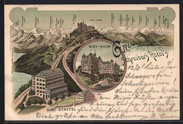 Litho Rigi, Schreibers Hotels Rigi Kulm 