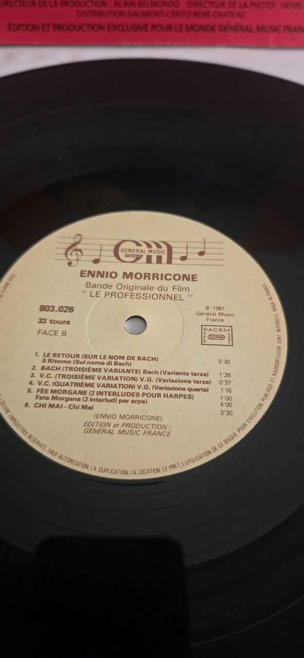 Dischi in vinile: Ennio Morricone Le Professionnel 1981 Vg,Vg – Usato da Yvonand venduto da RF-VINYL 8