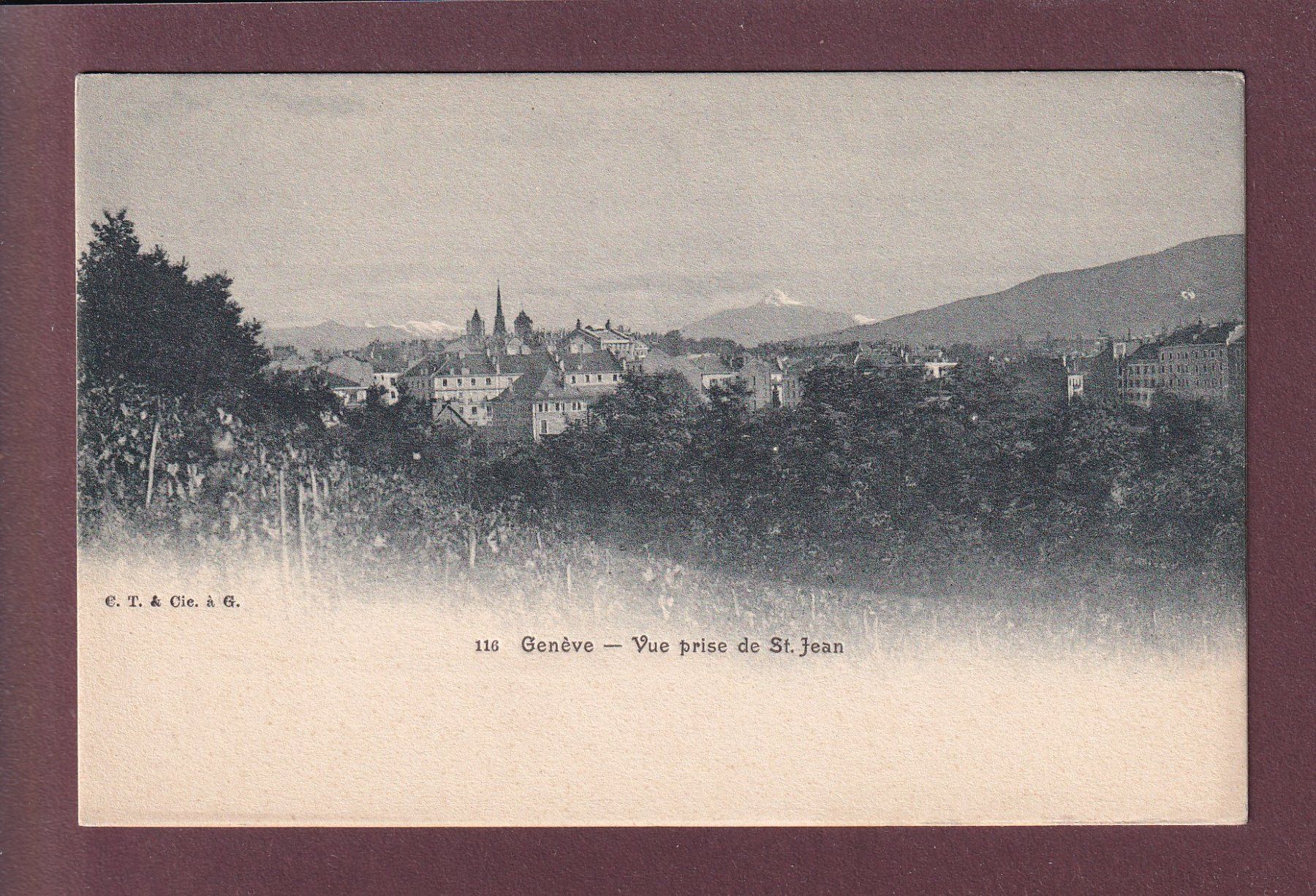 Cartoline postali: GENEVE depuis St. Jean – Usato da Pully venduto da nicecards