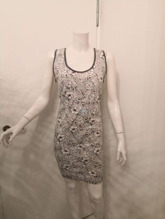 🤩BITBER BEACH CLUB KLEID HELLGRAU & BLUMENDRUCK