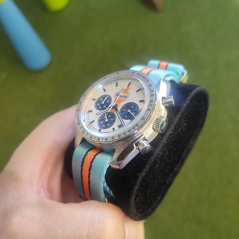 Orologi: Gulf-Chronograph-Uhr, – Usato da Zürich venduto da Orkageta 1