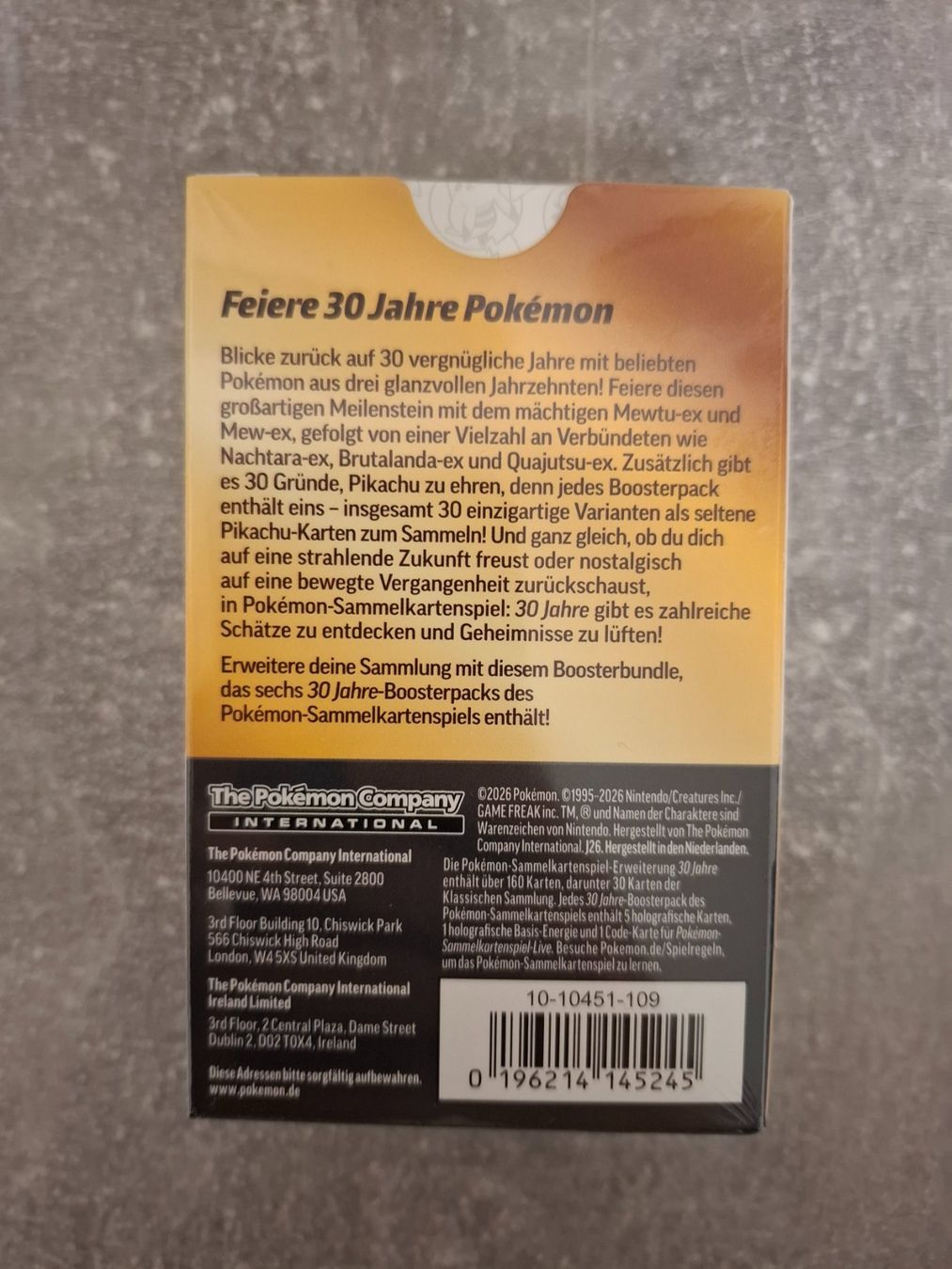 Pokémon Sammelbilder & Trading cards: 1x 30th Anniversary 30th Celebration Booster Bundle DE – Neu und originalverpackt aus Winterthur von andrekeller95 1