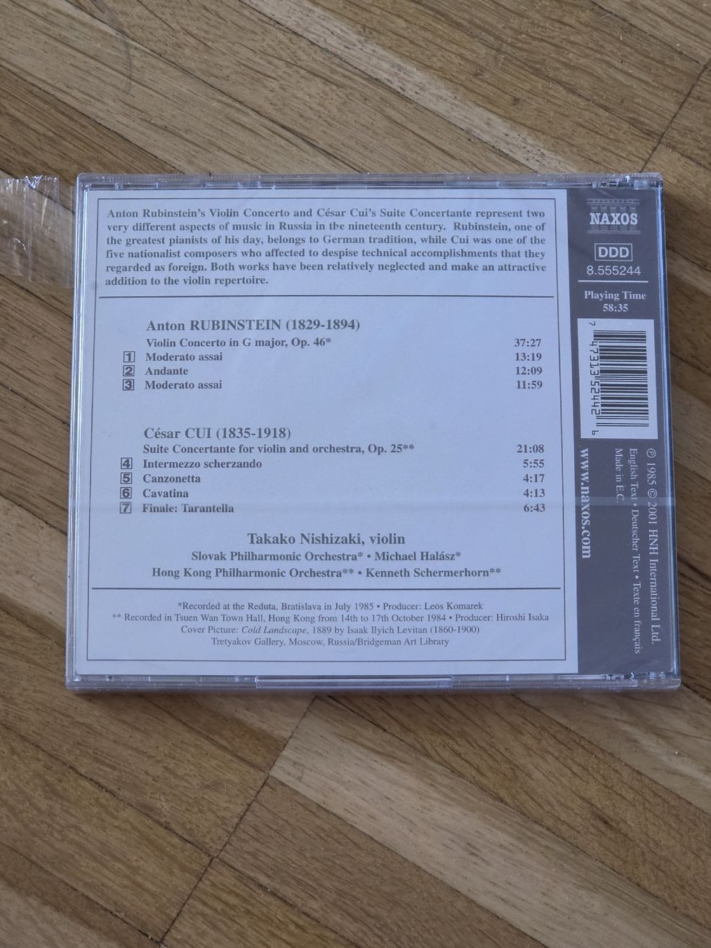 CDs: Neue CD: Violinkonzerte von Anton Rubinstein und Cesar Cui – Neu und originalverpackt aus Aesch BL von immon 1
