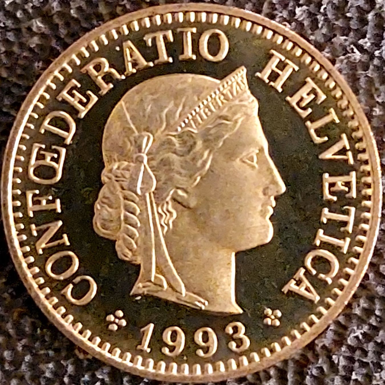 Tutti le monete: 5 Rappen 1993 stgl. / aus Münzsatz – Nuovo (secondo la descrizione) da Arch venduto da coinsandmore