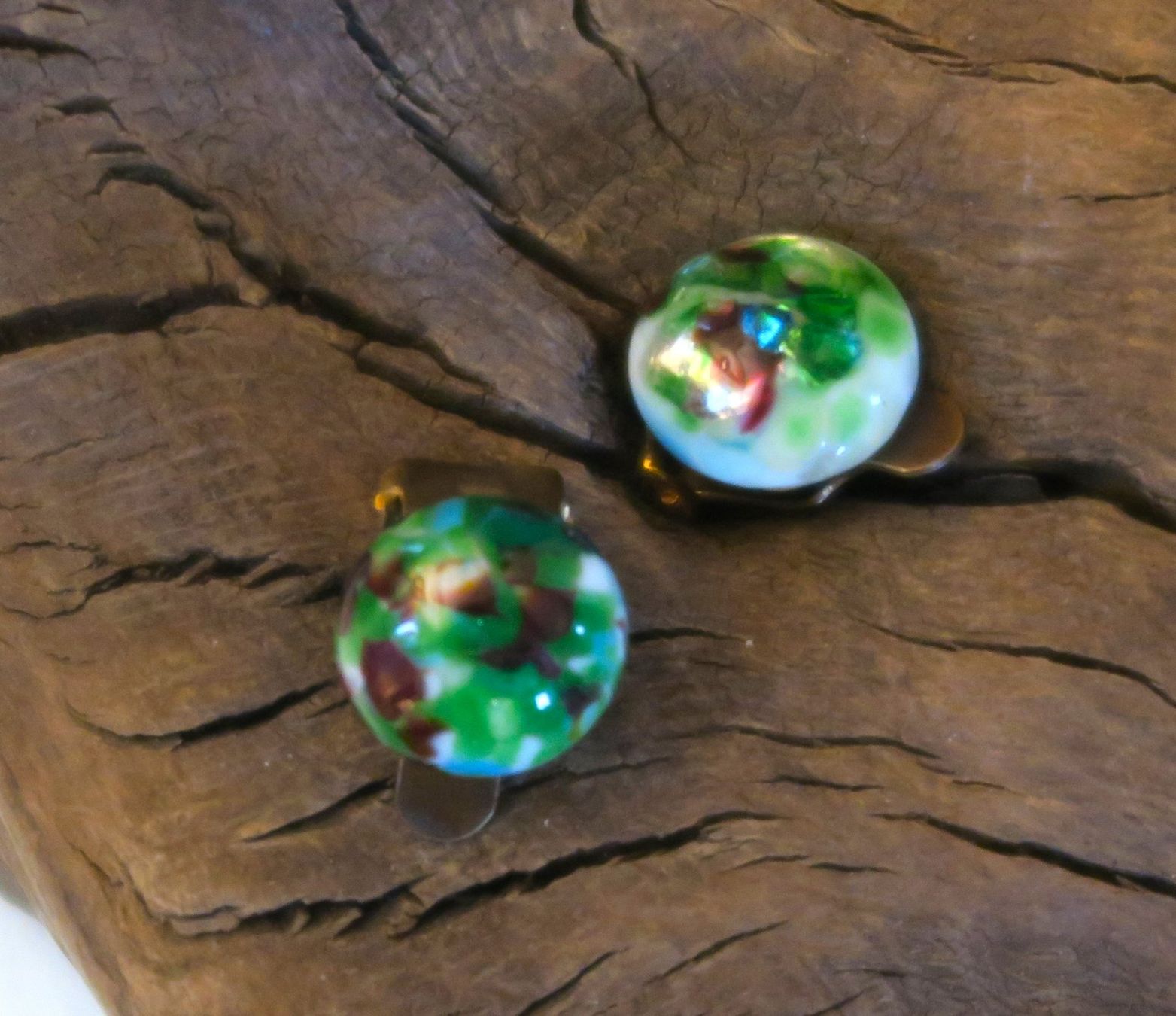 Orecchini pendenti & Orecchini a lobo: Ohrclip Glas "Wiese" – Usato da Brittnau venduto da marlenestone 1