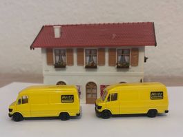 Herpa Mercedes Benz 207 D Hertz Autovermietung