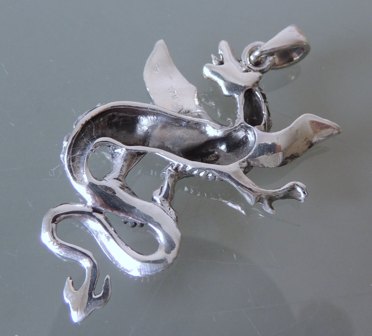 Ciondoli: Silber 925 Anhänger 45 mm Drache – Nuovo (secondo la descrizione) da Waldenburg venduto da schaller707 6