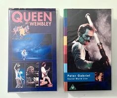 2 X VHS, QUEEN & PETER GABRIEL, VINTAGE, VIDEO-KASSETTEN