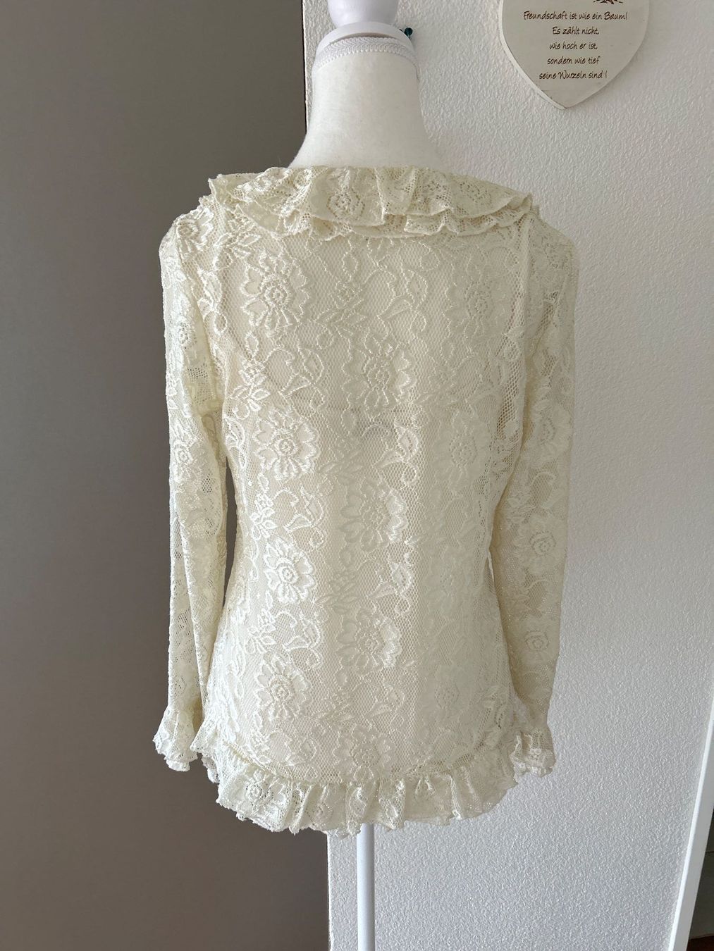 Camicette: Elegante Spitzenbluse hellbeige von Changes Gr. 38 – Usato da Brunnen venduto da Nala2929 4