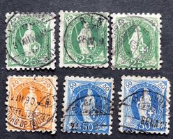 1888 Stehende Helvetia Nr. 66B - 70B Cat. +1000.- CHF