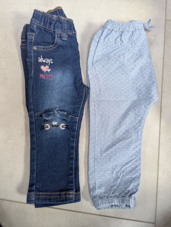 Hosen für Mädchen, Grösse 80, Jeans und Stoffhose