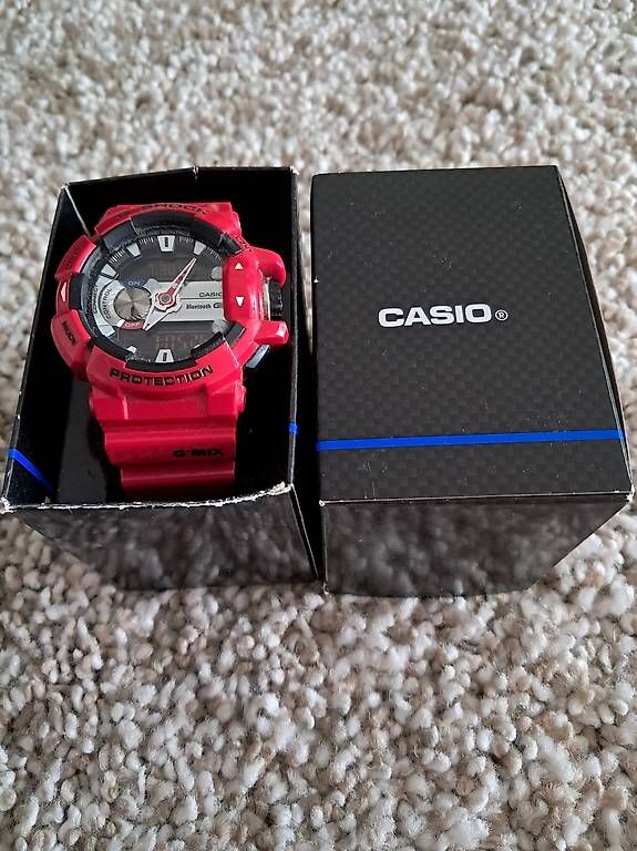 Casio Uhren: Casio G-Shock Bluetooth Rot GBA- 400-4AER Uhr – Gebraucht aus Lengnau BE von zebra-jonny