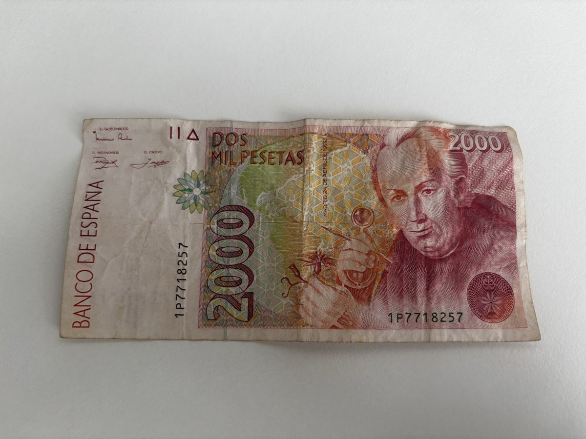 Banconote: Banknote 2000 Pesetas Spanien gebraucht 1970er – Usato da Algetshausen venduto da Carrhard