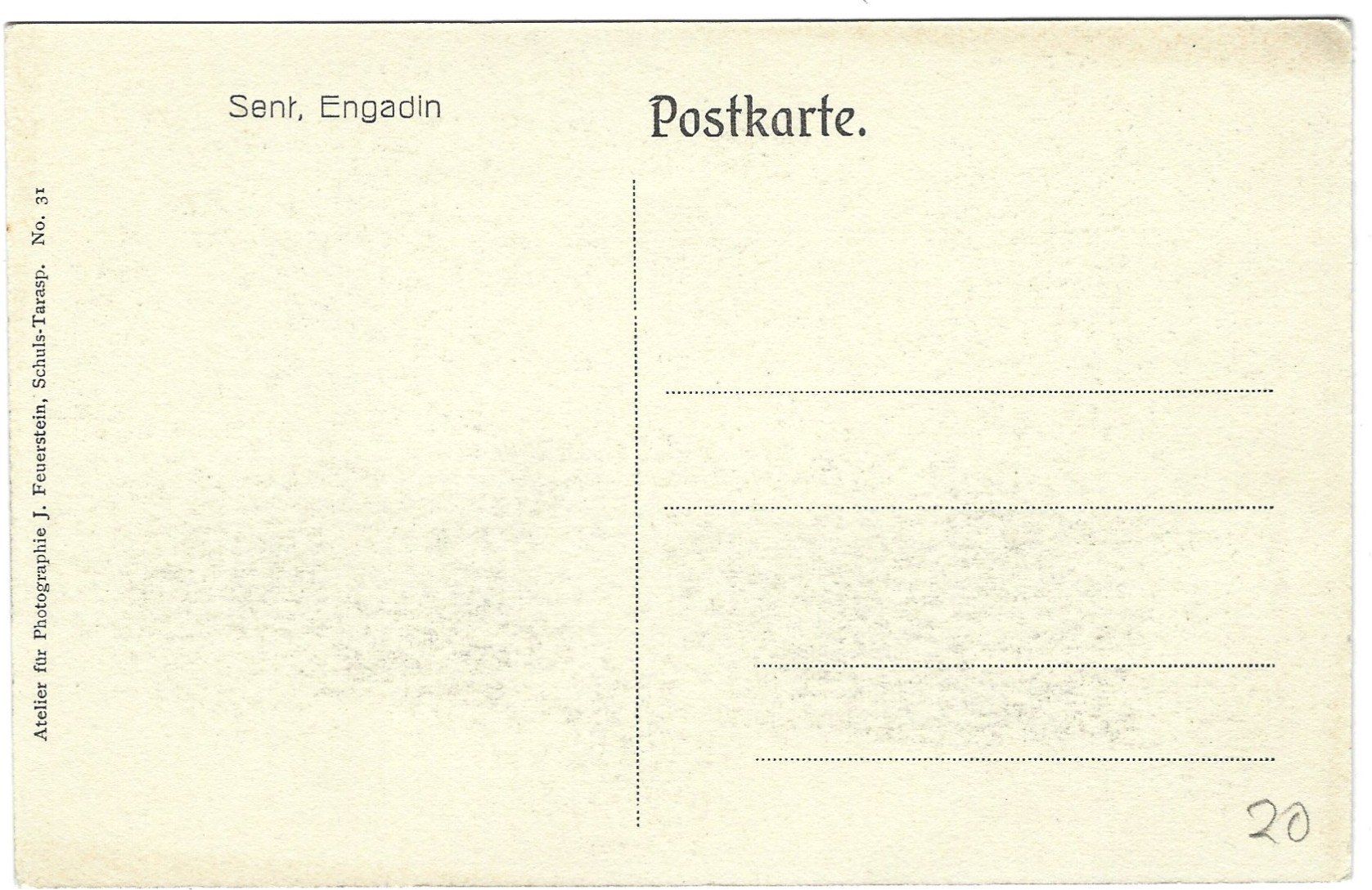 Ansichtskarten: Sent,  Engadin – Gebraucht aus Bütschwil von Jackson1A 1