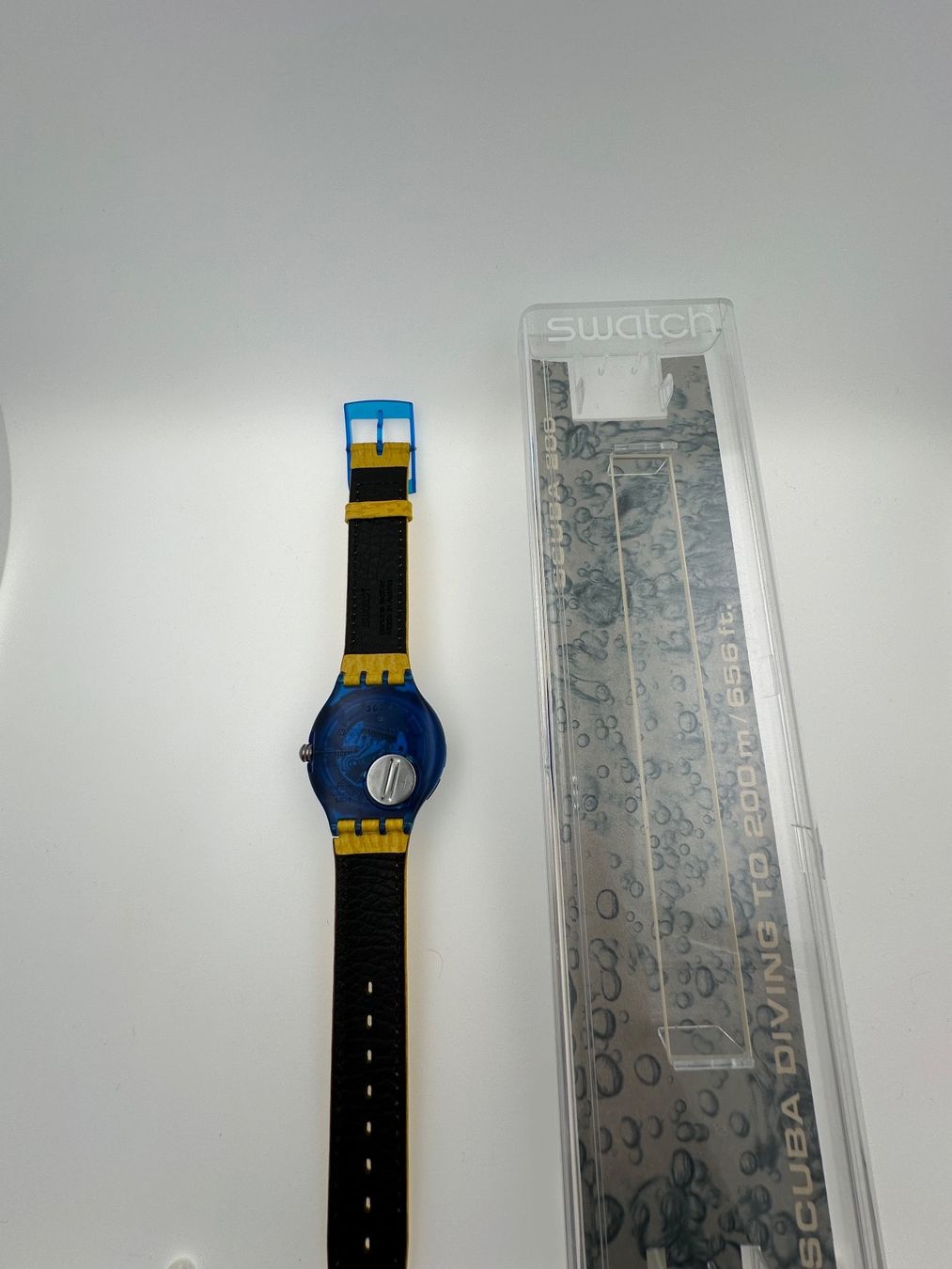 Swatch Orologi: SWATCH SCUBA DIVINE NEU 1992 – Nuovo e nell'imballaggio originale da Bremgarten AG venduto da uhrenshopp 1