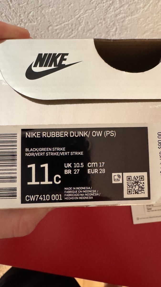 Scarpe da uomo: Nike Rubber Dunk off-white kids 11C sneakers air max – Usato da Belprahon venduto da Rob_ain 6