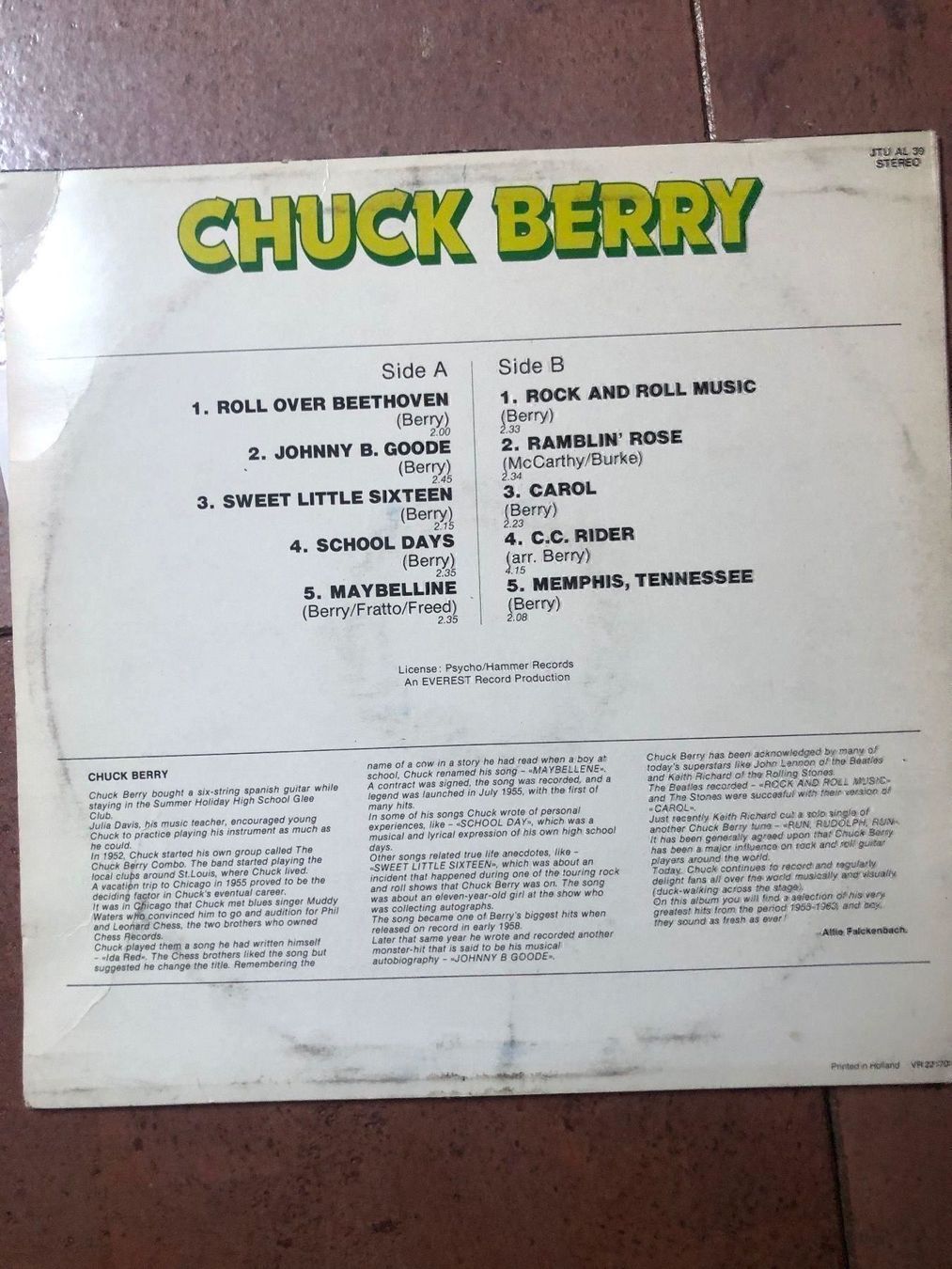 Autogramme: Signierte LP von Chuck Berry mit COA – Gebraucht aus rafz von Ttt0071 2
