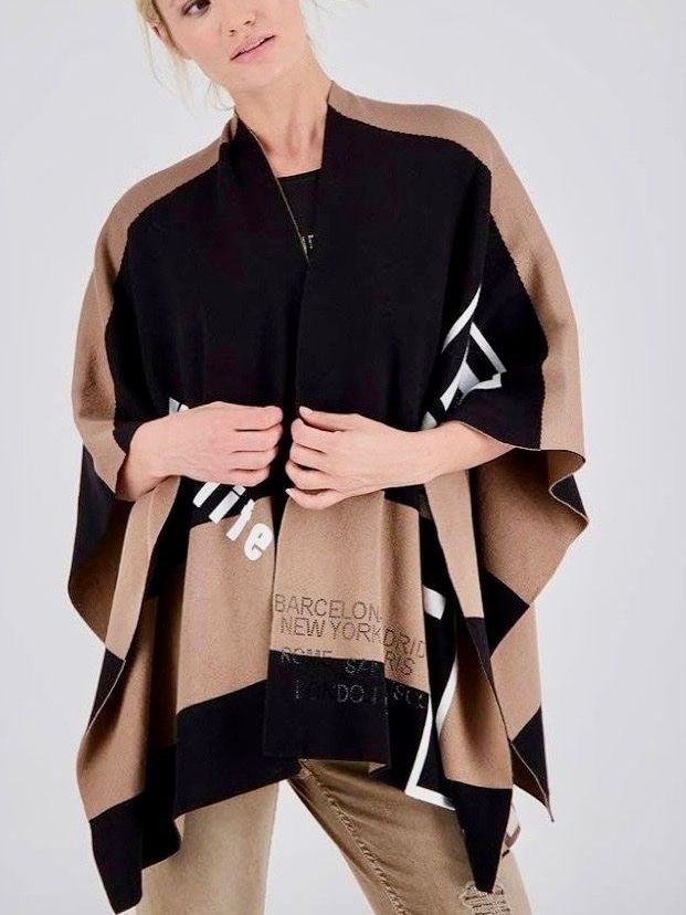 Altro in Moda donna: Neuer Monari Poncho mit Logoschrift , Medium , – Nuovo e nell'imballaggio originale da Illnau venduto da Sniwi67