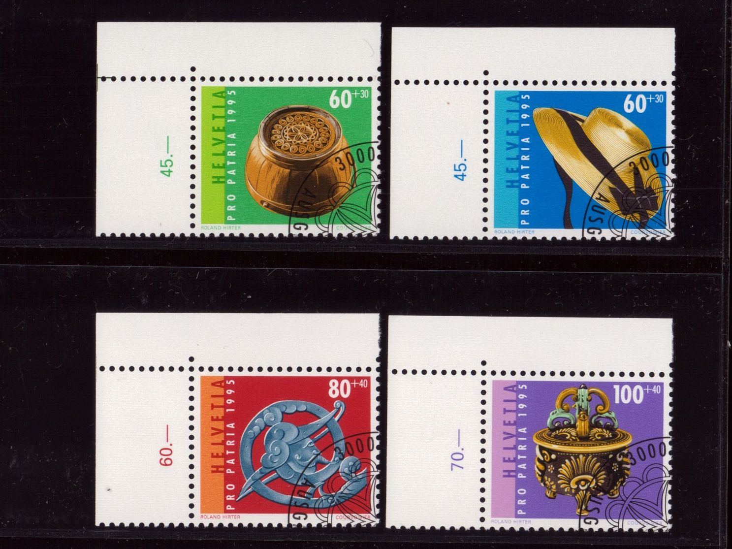 Tutti i francobolli: 1995 Pro Patria Satz / Postpreis 4.40 / KW 9.50 – Usato da Eggersriet venduto da stamp303