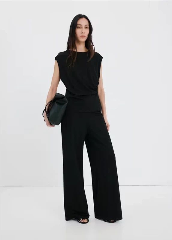 Mango Hosen: Mango black straight wide leg trousers – Neu (gemäss Beschreibung) aus Genève von toandfrom 3
