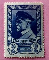 Briefmarken aus Tschechoslowakei Präsident Masaryk 1945