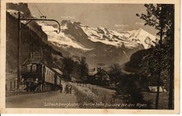 Lötschbergbahn - Partie beim Blausee 1925