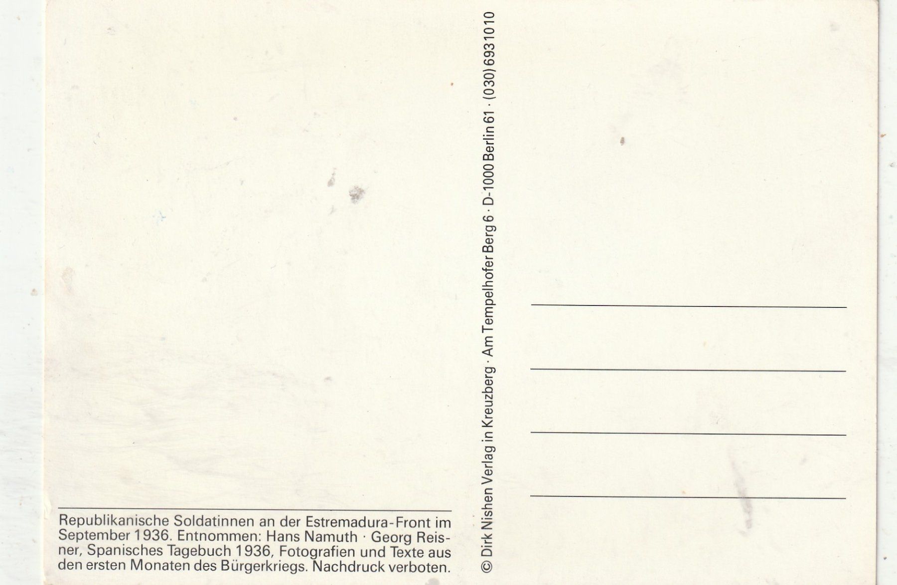 Cartoline postali: Repuplikanische Soldatinen  1936 – Usato da Lumbrein venduto da made02 1