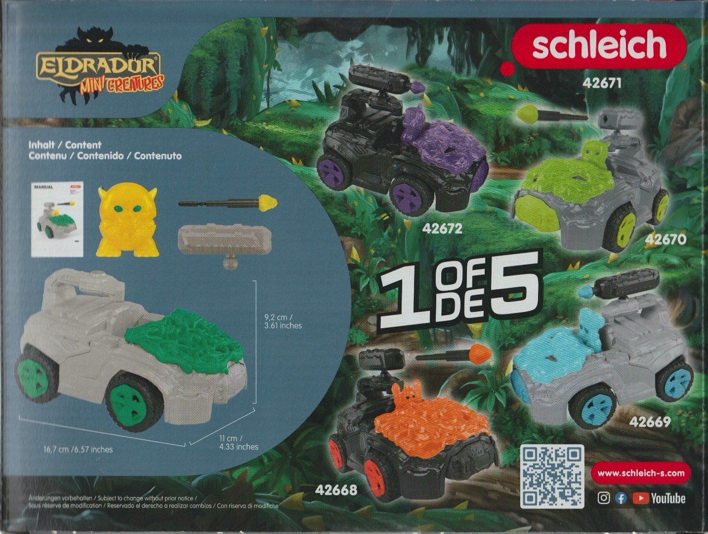 Schleich Jouets: SCHLEICH ELDRADOR MINI CREATURES 42671 JUNGLE CRASHMOBILE + – Neuf avec emballage d'origine à Vezia par Aquarius_Age 1