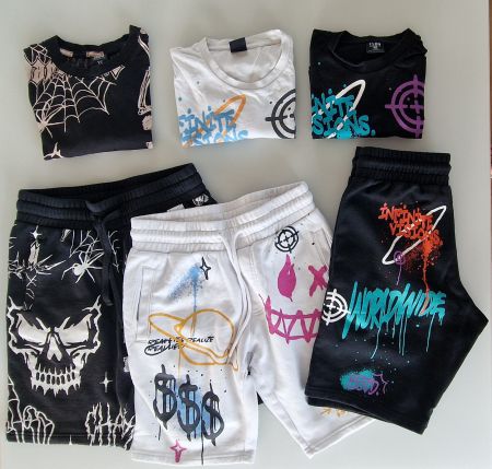 3 Sets FSBN Shorts mit T'Shirts Gr.XS