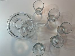Sommer Bowle Set, Glas Bowle mit 5 Gläsern 🍹