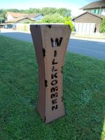 Säule Wilkommen in Edelrost