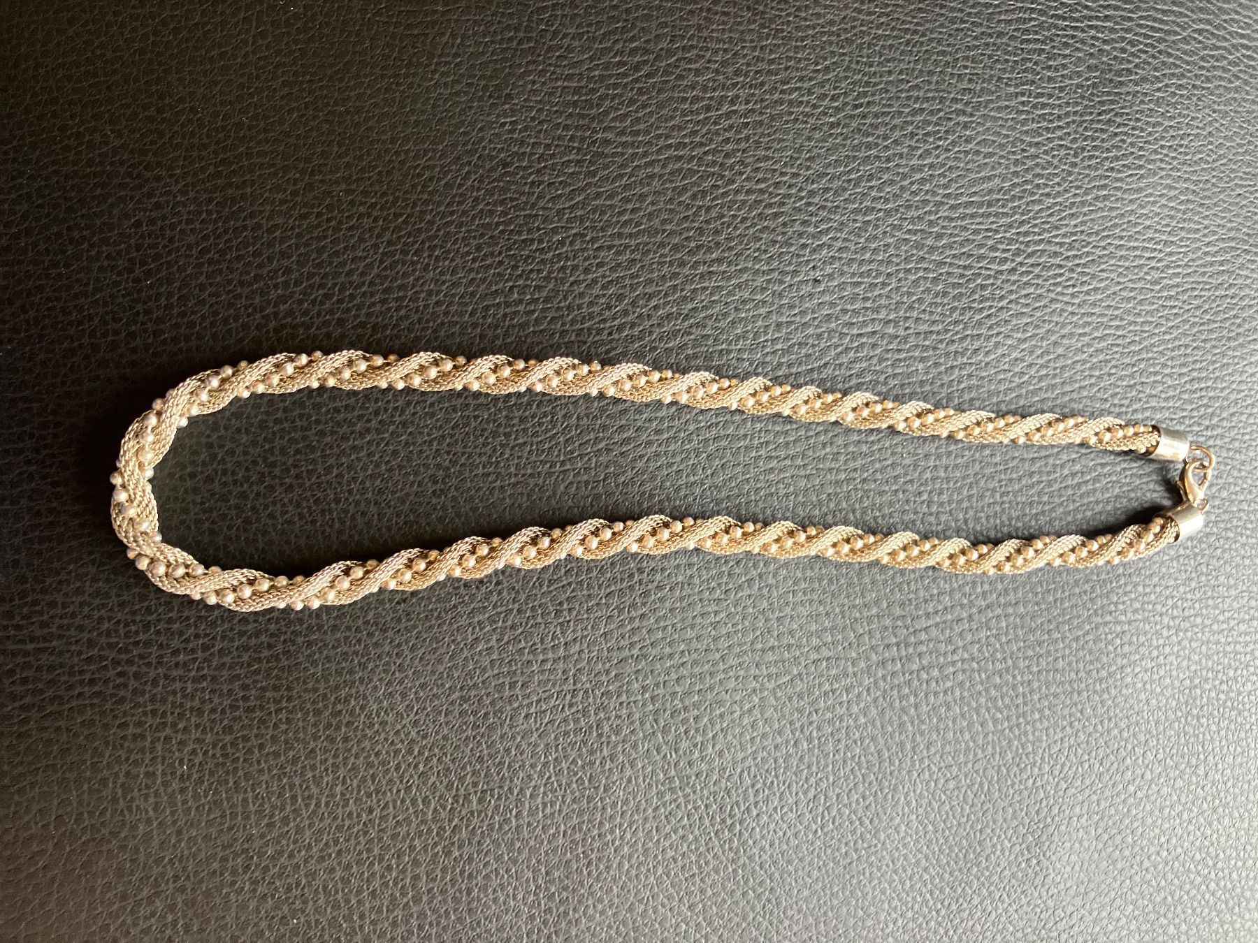 Catenine: Collier vintage torsadé argenté – Usato da Peseux venduto da Chimon59 5
