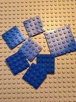 Lego 7x Platten blau