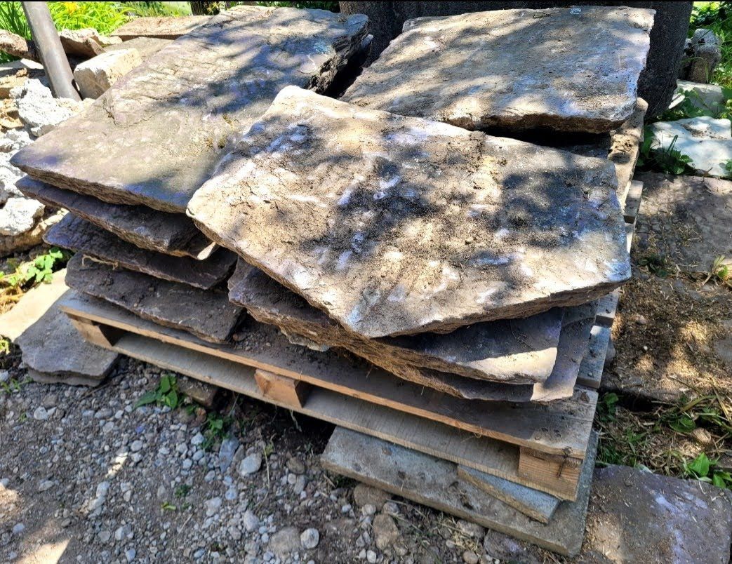 Pierres & tuiles: Gebrauchte Gartenplatten aus Stein  Farbe  Murgstein ähnlich – D'occasion à Goldingen par Jhamster 3
