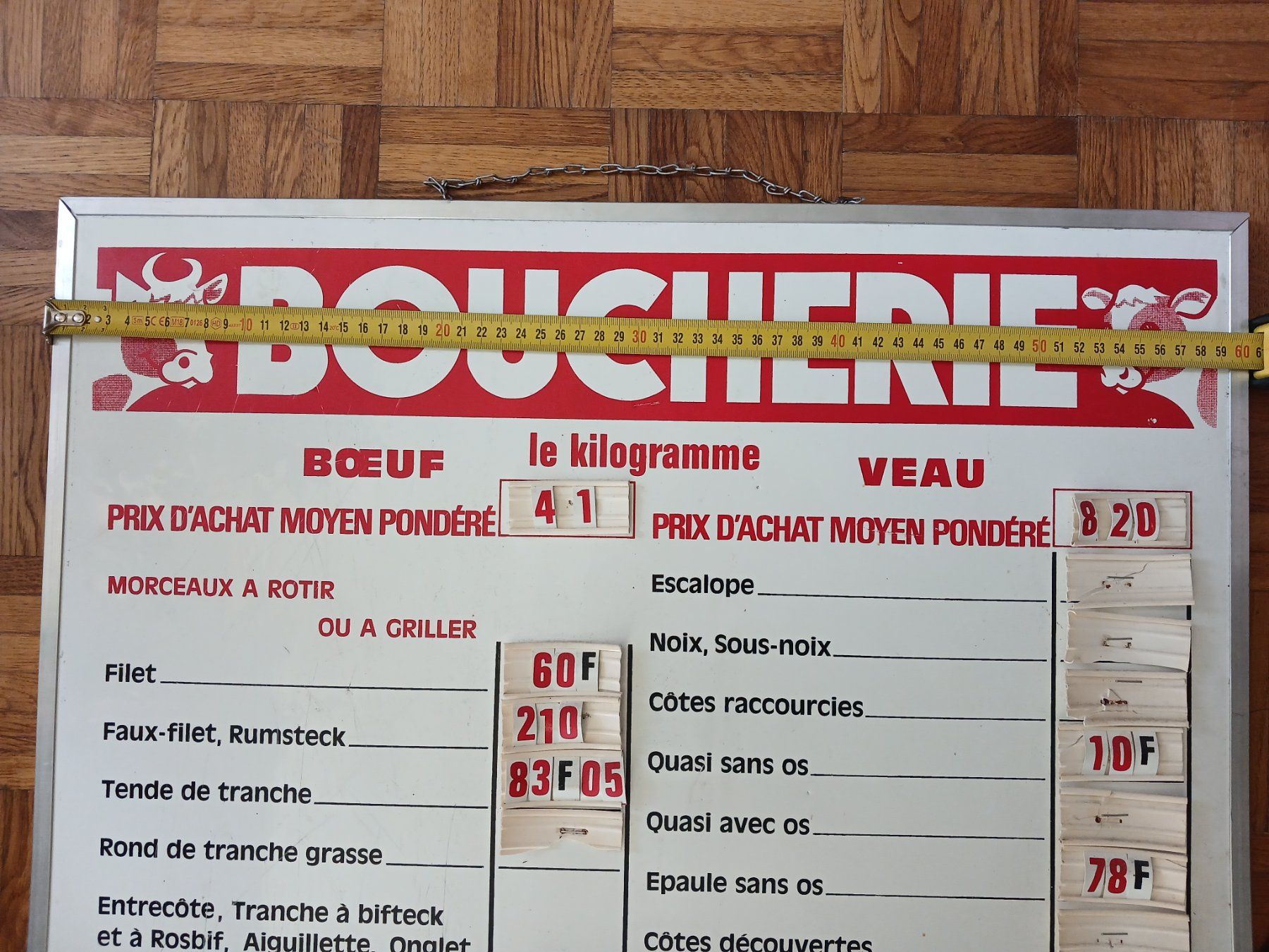 Lavagne: Panneau boucherie années 60. – Usato da Neuchâtel venduto da nik_h7np 3