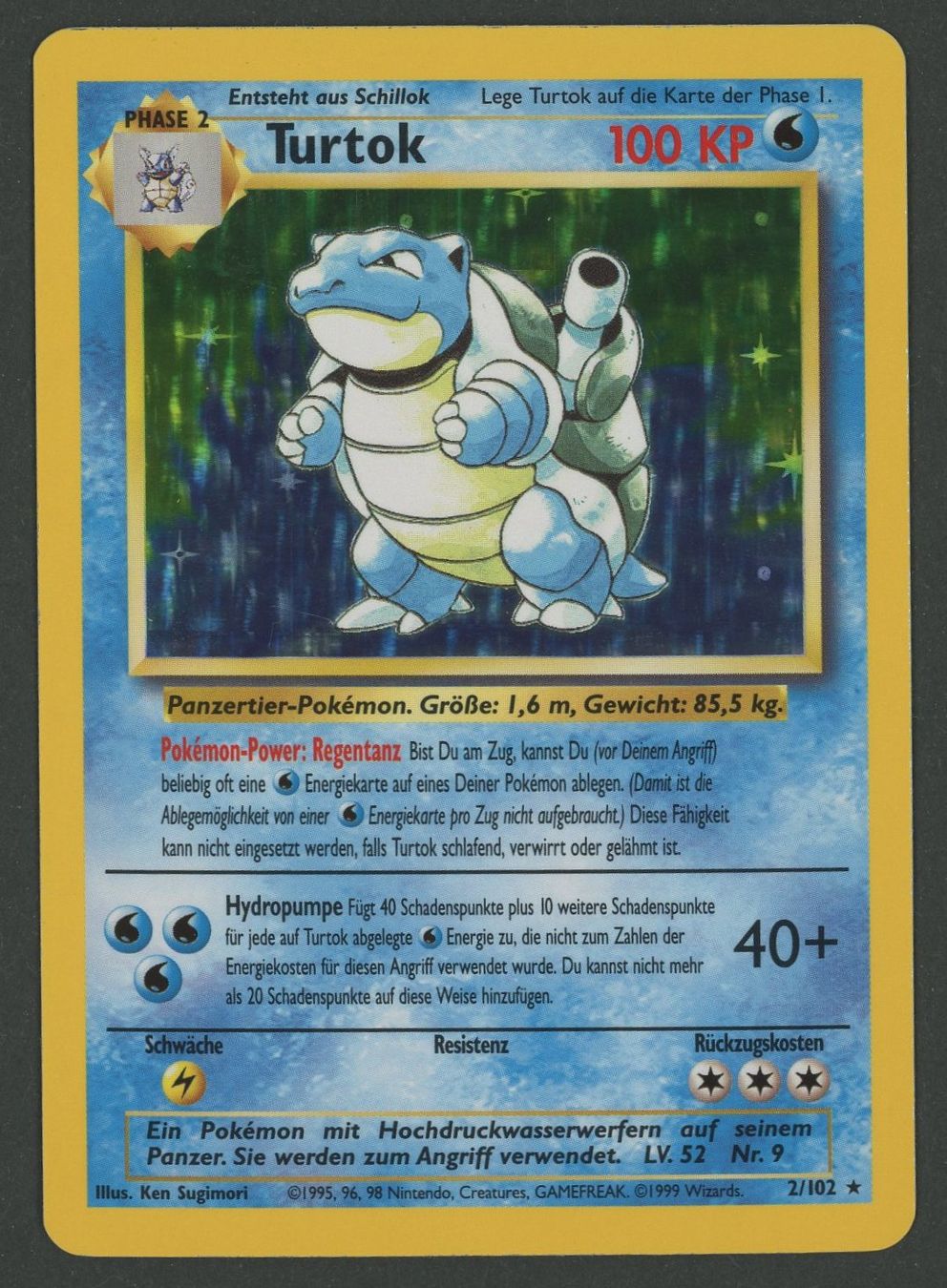 Pokémon Cartes à collectionner: Turtok Holo 2/102 Base Set DE ab 1.- – D'occasion à Rupperswil par gengarbasar