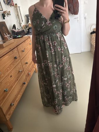 Vero Moda Robe Maxi Été Fleurie Neuve Taille M, Magnifique! 