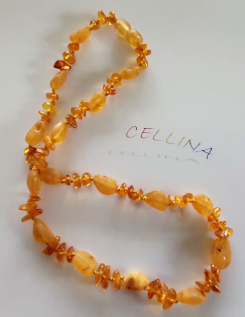 Catenine: Baltische Bernstein Halskette 49 – Nuovo e nell'imballaggio originale da Luzern venduto da Cellina1 2