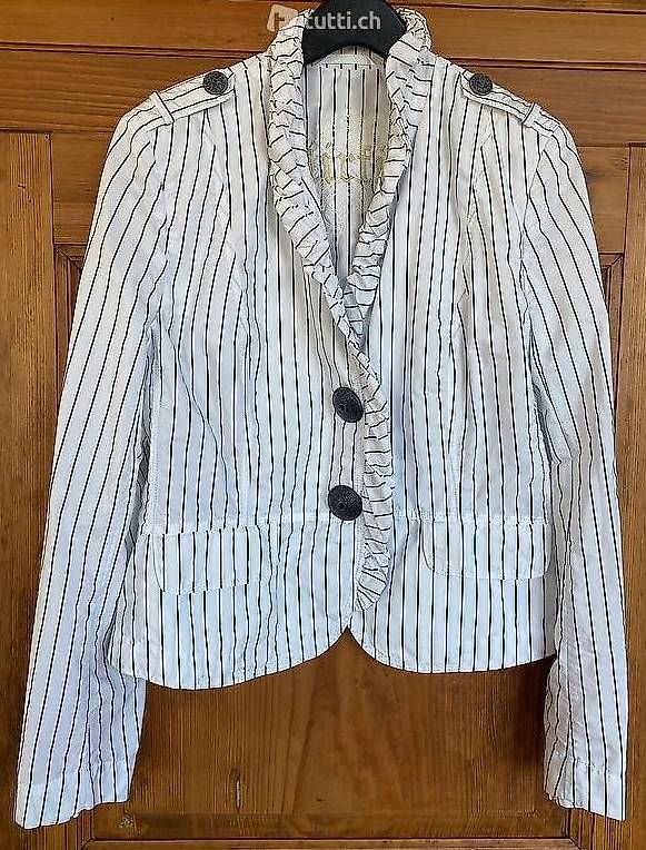 Airfield Jacken: Airfield Blazer Weis/grau gestreift Gr. 38 – Neu (gemäss Beschreibung) aus Thun von urs_p58q