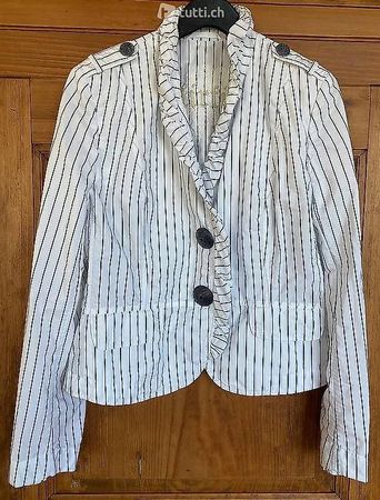 Airfield Blazer Weis/grau gestreift Gr. 38